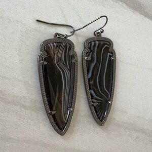 Kendra Scott Black varigated Skylar earrings